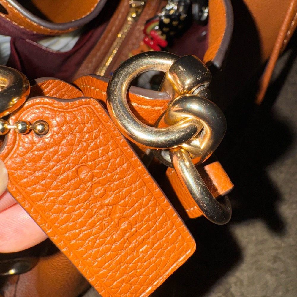 Coach Cognac  Leather Shoulder Bag - Picture 2 of 7